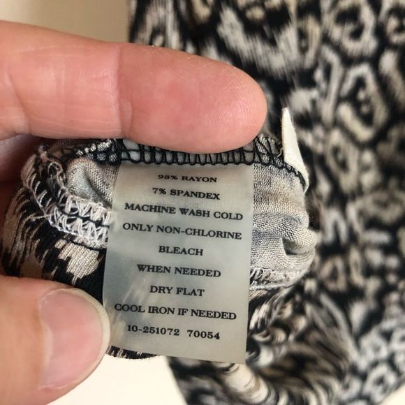 Ann Taylor Black Cream Animal Print Tank Dress Ruched Top Sleeveless Size 2 - Picture 7 of 7